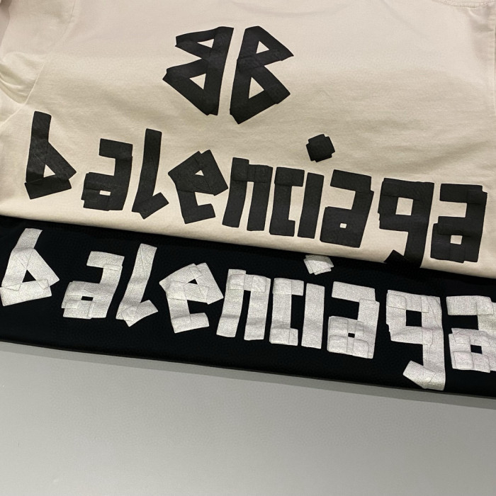 NIGO Balenciaga Men's Summer Letter Logo Print Round Neck Regular Fit Short Sleeve T-Shirt #nigo75977
