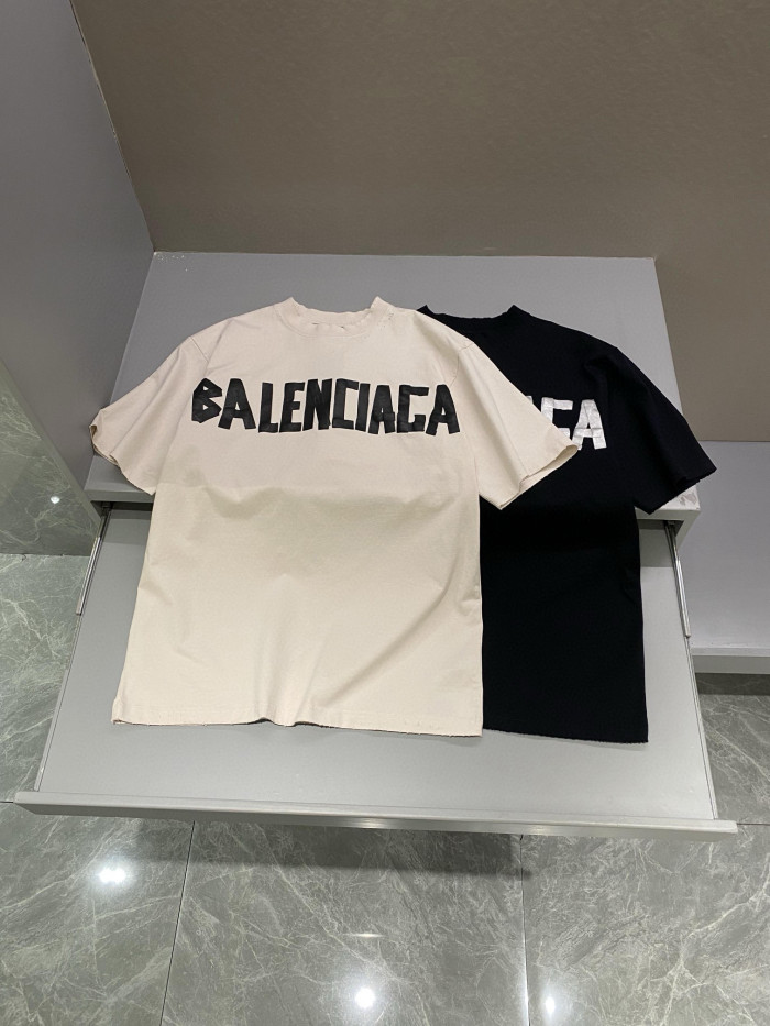 NIGO Balenciaga Men's Summer Letter Logo Print Round Neck Regular Fit Short Sleeve T-Shirt #nigo75977