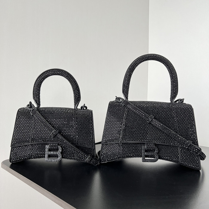 NIGO Balenciaga Hourglass Women's Solid Color Full Rhinestone Printed Hourglass Bag Tote Shoulder Crossbody Bags #nigo76123
