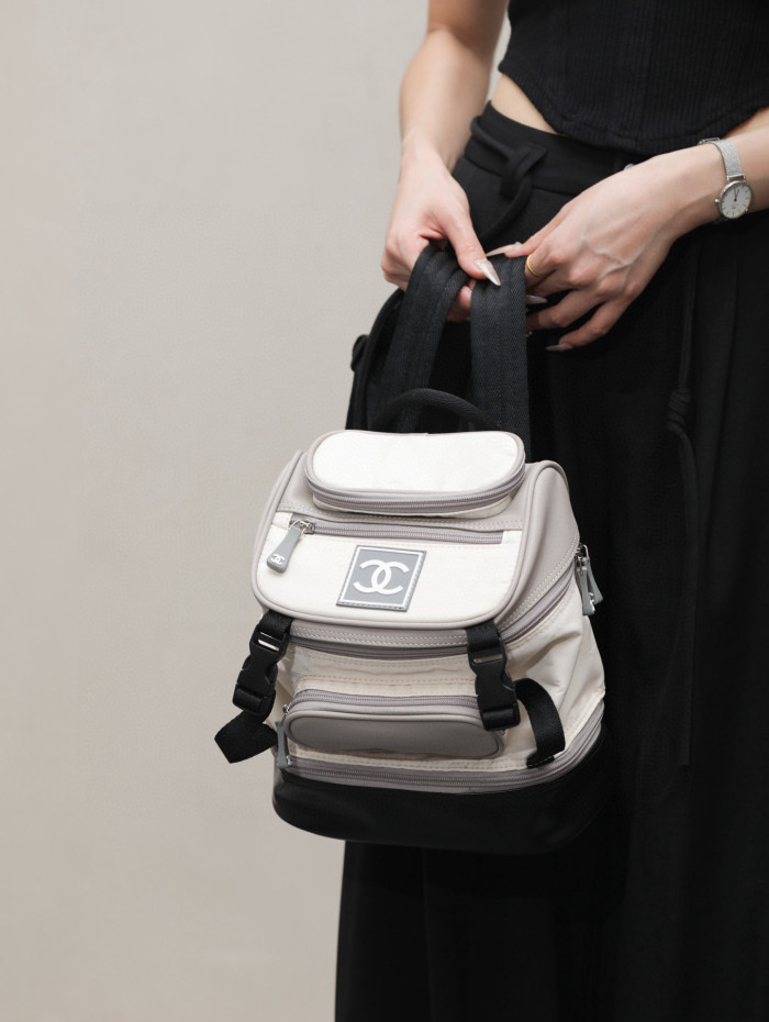 NIGO Chanel Women's Retro Sports Series Color Blocking Fashion Casual Shoulder Bag Backpacks Bags #nigo76117