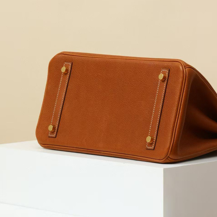 NIGO Hermes Birkin 30 Gold Buckle Solid Color Handbag Temperament  Bags Metal Buckle Kelly Bag Accessories H027633CC37 #nigo81134