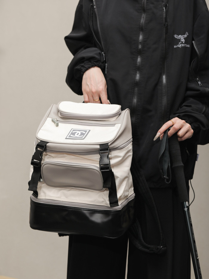 NIGO Chanel Women's Retro Sports Series Color Blocking Fashion Casual Shoulder Bag Backpacks Bags #nigo76117