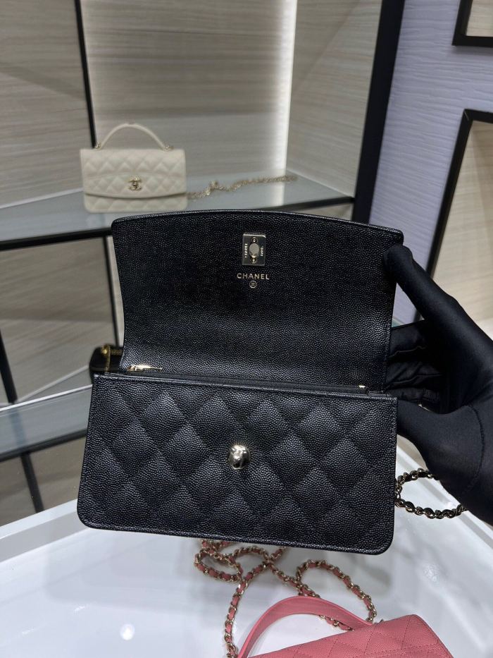 NIGO Chanel Chain Clutch Grain Embossed Calfskin With Gold Metal Logo Shoulder Crossbody Bag Fashion Temperament Pure Colour Spring Summer Bags AP4402Y #nigo81133