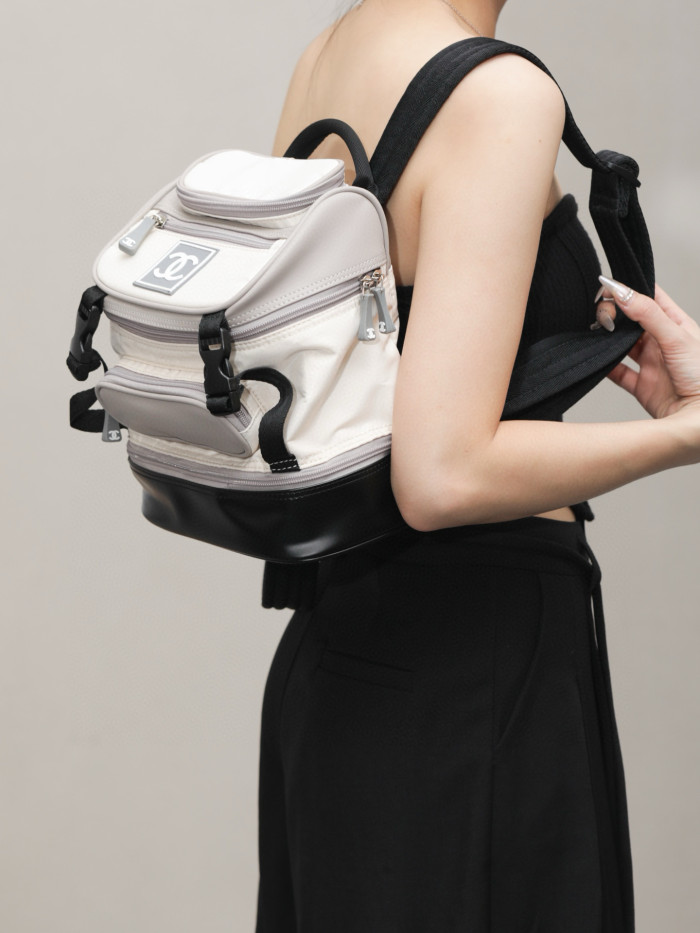 NIGO Chanel Women's Retro Sports Series Color Blocking Fashion Casual Shoulder Bag Backpacks Bags #nigo76117