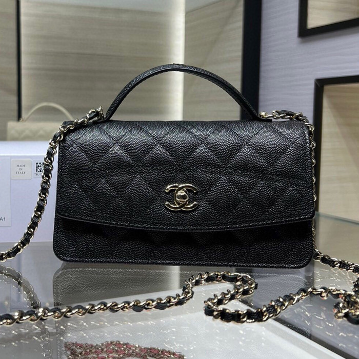 NIGO Chanel Chain Clutch Grain Embossed Calfskin With Gold Metal Logo Shoulder Crossbody Bag Fashion Temperament Pure Colour Spring Summer Bags AP4402Y #nigo81133
