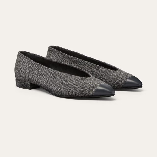 NIGO Loro Piana Rebecca Women's Flat Ballet Shoes Patchwork Colour Low Luxury Temperament Cowhide Retro Flat Heeled Loafers #nigo75993