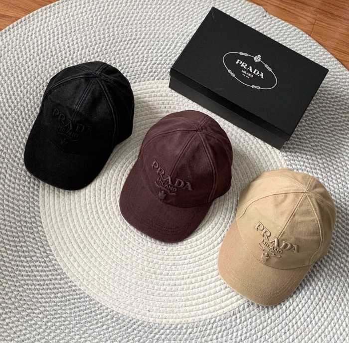NIGO Prada Men's Women's Spring And Summer Solid Colour Logo Embroidery Baseball Cap Fashion High Street Casual Hundred Hat #nigo76153