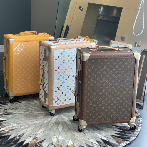 NIGO Louis Vuitton Rolling Trunk Men's and Women's Alphabet Logo Printed Solid Color Leather Trolley Case Luggage Bag Bags #nigo76154
