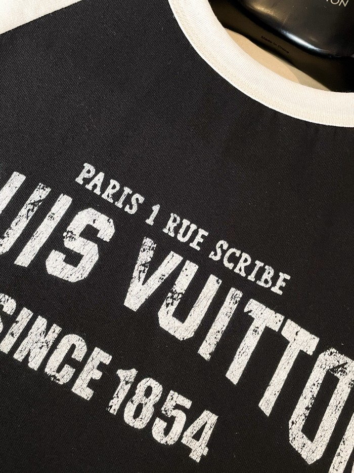 NIGO Louis Vuitton Women's Summer Letter Printed Color Blocking Round Neck Short Sleeve T-Shirt #nigo76161