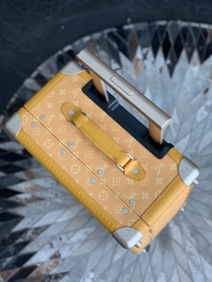 NIGO Louis Vuitton Rolling Trunk Men's and Women's Alphabet Logo Printed Solid Color Leather Trolley Case Luggage Bag Bags #nigo76154