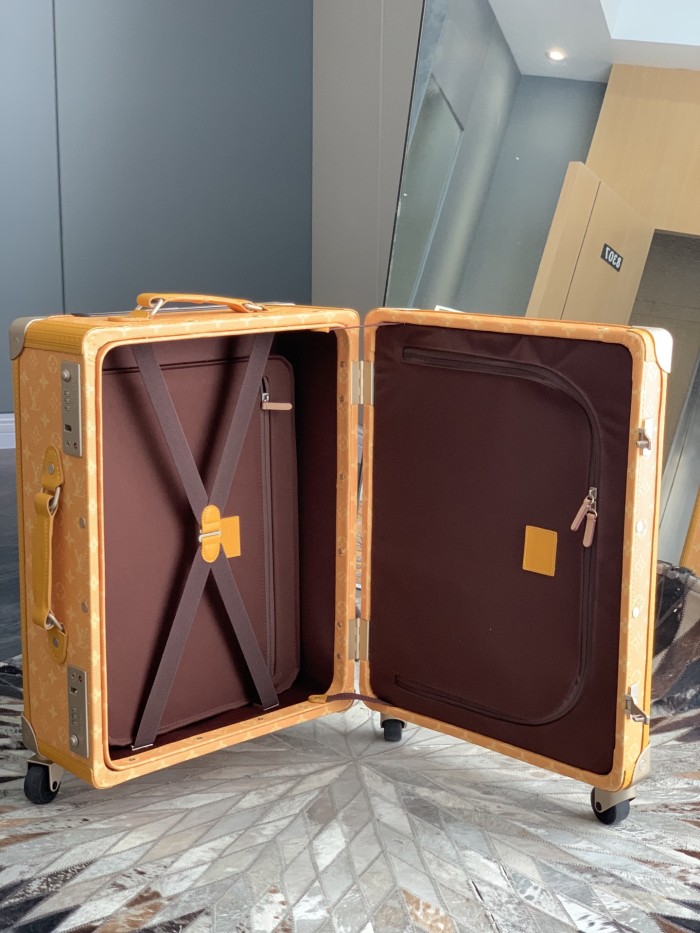 NIGO Louis Vuitton Rolling Trunk Men's and Women's Alphabet Logo Printed Solid Color Leather Trolley Case Luggage Bag Bags #nigo76154