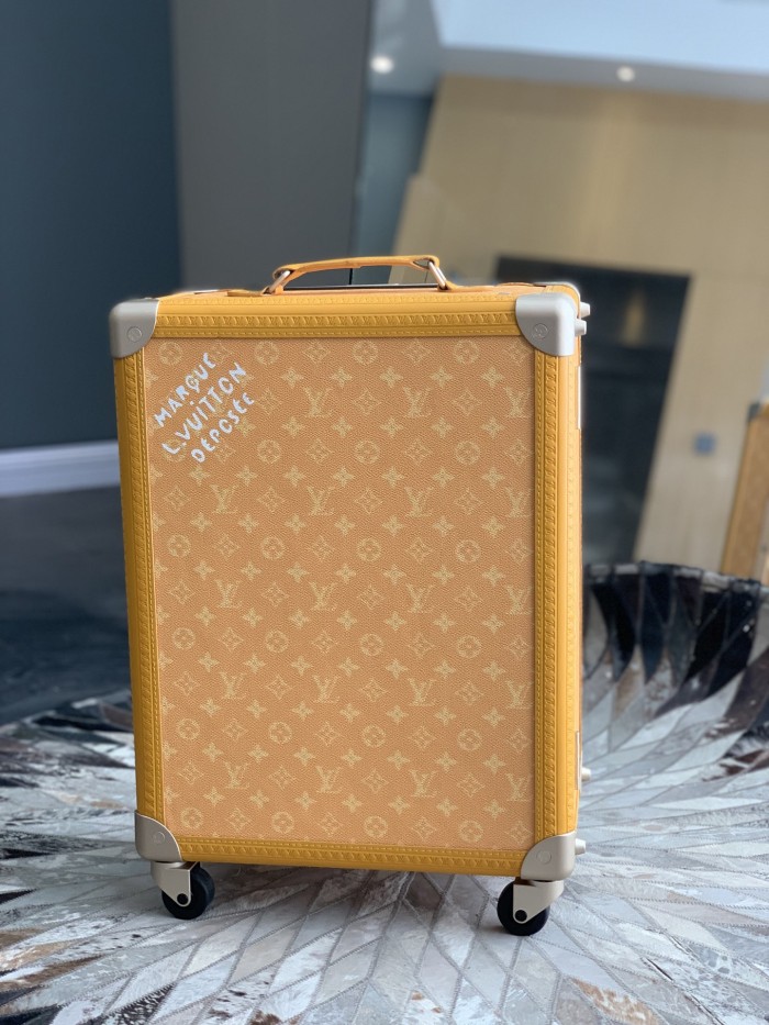 NIGO Louis Vuitton Rolling Trunk Men's and Women's Alphabet Logo Printed Solid Color Leather Trolley Case Luggage Bag Bags #nigo76154