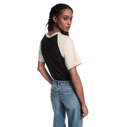 NIGO Louis Vuitton Women's Summer Letter Printed Color Blocking Round Neck Short Sleeve T-Shirt #nigo76161