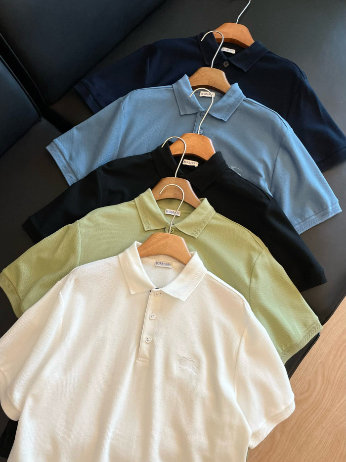 NIGO Burberry Men's Summer Solid Color Embroidered Knight Pattern Polo Neck Short Sleeve T-Shirt #nigo76185