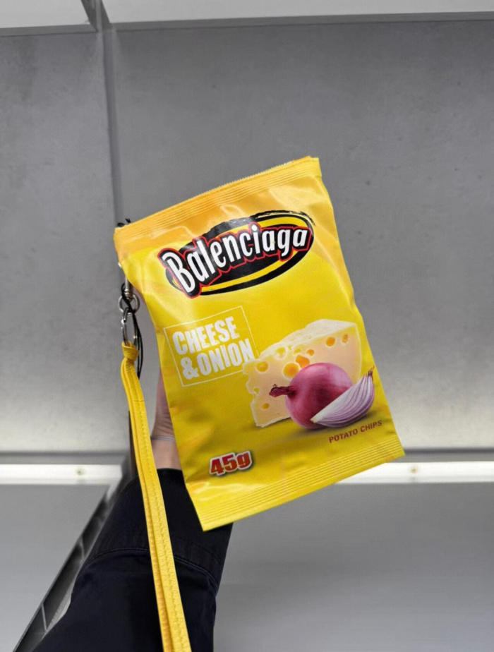 NIGO Chips Balenciaga Pure Color Cowhide Leather Zipper Tote Clutch Bag Cell Phone Bags #nigo76198