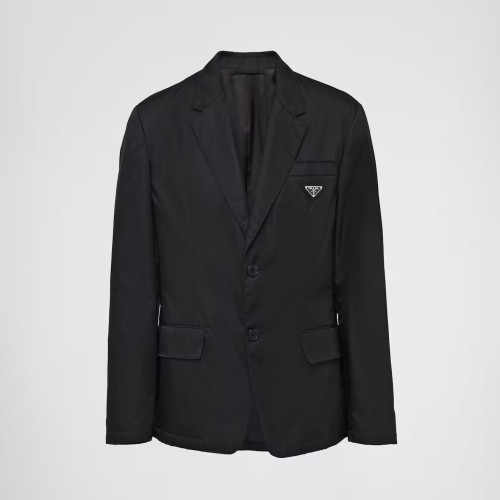 NIGO Prada Men's Spring and Autumn Solid Color Re-Nylon Single Breasted Long Sleeve Blazer Jacket #nigo76197