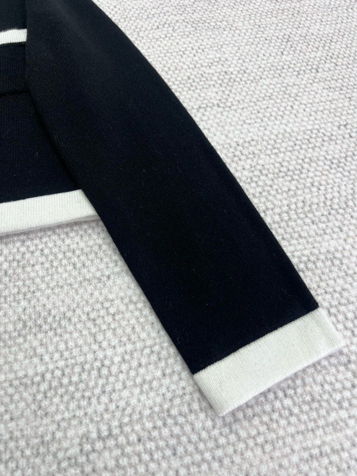 NIGO Chanel Women's Spring & Autumn Colorblocking Round Neck Single Breasted Cashmere Knit Long Sleeve Cardigan #nigo76224