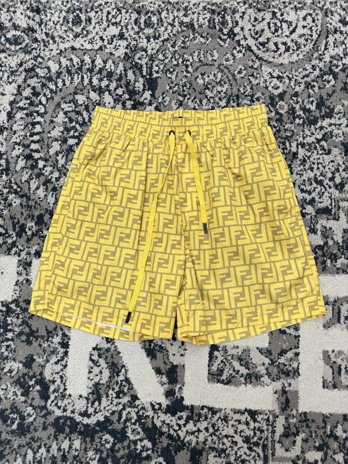 NIGO Fendi Men's Summer Solid Colour Letter Logo Print Bermuda Shorts #nigo76237