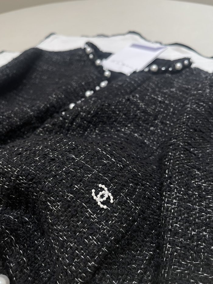 NIGO Chanel Women's Spring Solid Color Round Collar Wool Tweed Long Sleeve Single Breasted Jacket #nigo76241