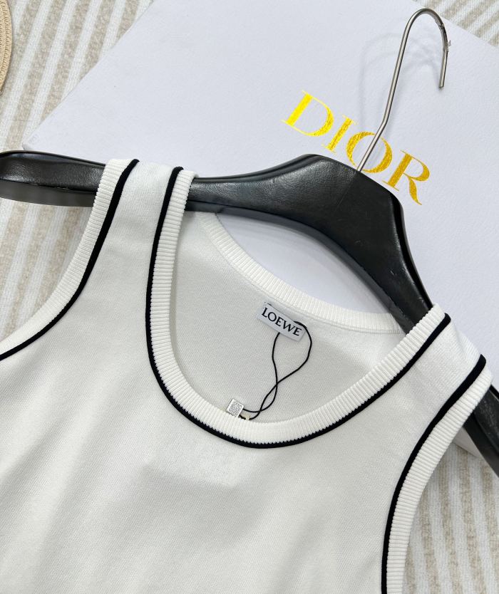 NIGO Loewe Women's Summer Colorblocked Monogrammed Knit Jacquard Cami Tank Top #nigo76233