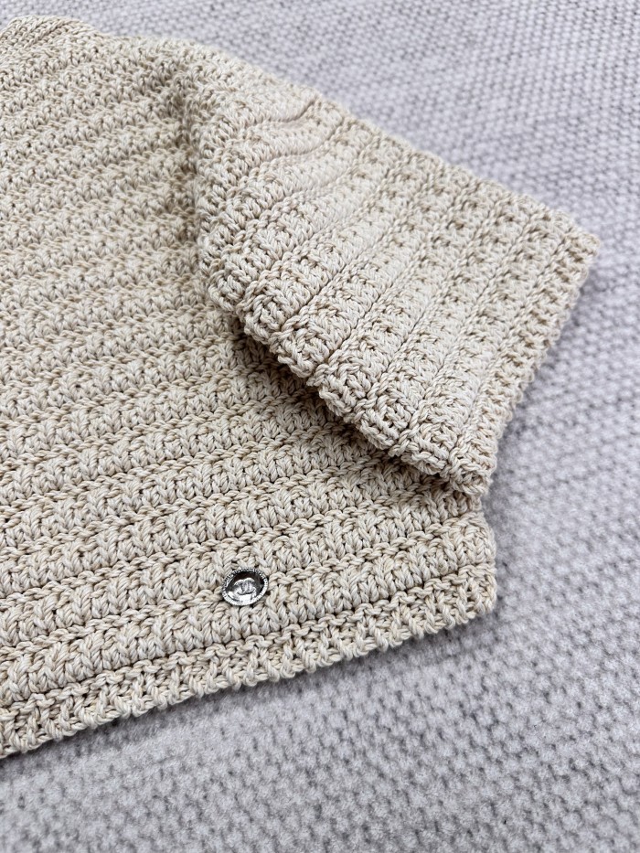 NIGO Chanel Women's Summer Solid Color One Shoulder Seven Sleeve Knit Sweater Top #nigo76244