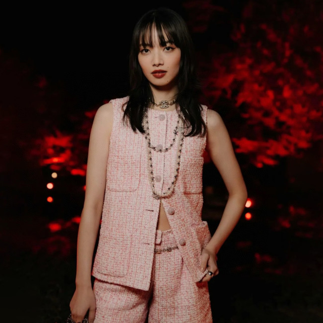 NIGO Chanel Women's Spring Solid Color Round Collar Wool Tweed Sleeveless Single Breasted Jacket #nigo76238
