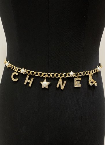 NIGO Chanel Women's Full Diamond Logo Star Pulley Decoration Solid Color Pendant Necklace Waist Chain Jewelry Accessories #nigo76225