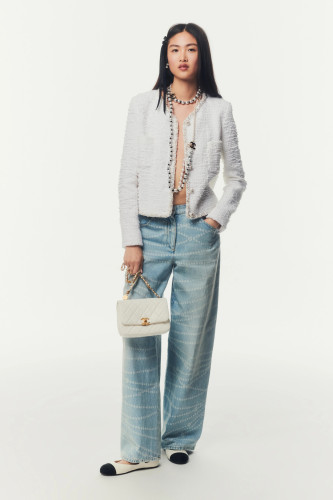 NIGO Chanel Women's Spring & Autumn Cotton Tweed & Faux Pearl Knit Solid Color Long Sleeve Jacket Coat Ngvp #nigo1398