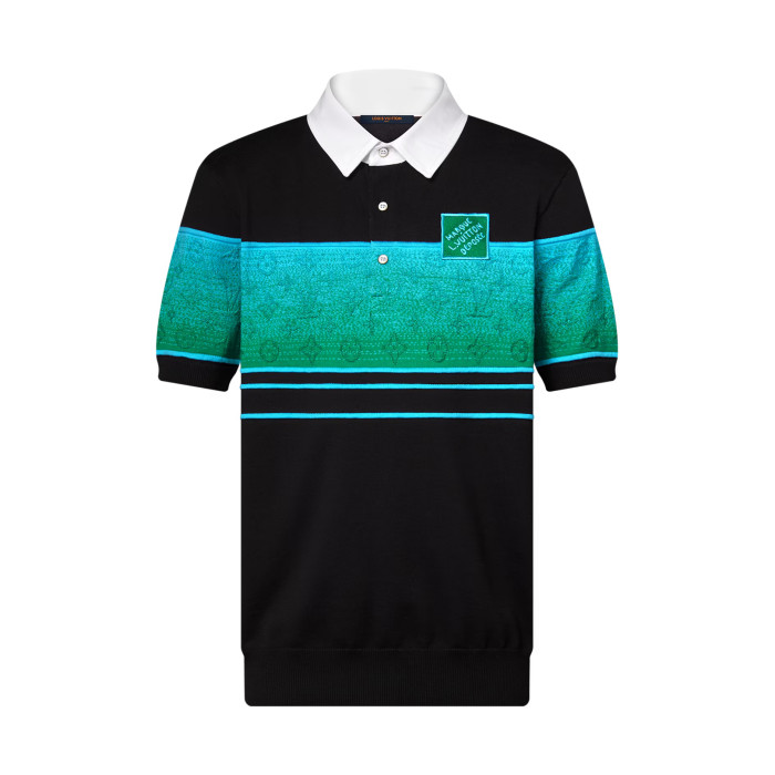 NIGO Louis Vuitton Men's Summer Colorblock Logo Print Polo Neck Cotton Short Sleeve T-Shirt #nigo76235