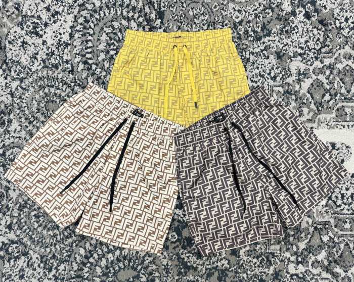 NIGO Fendi Men's Summer Solid Colour Letter Logo Print Bermuda Shorts #nigo76237