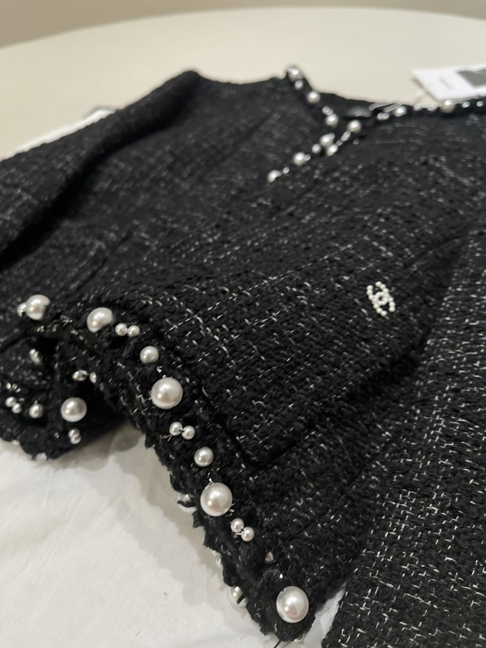 NIGO Chanel Women's Spring Solid Color Round Collar Wool Tweed Long Sleeve Single Breasted Jacket #nigo76241