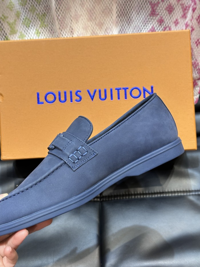 NIGO Louis Vuitton Men's Spring Autumn Solid Color Letter Print Suede Leather Casual Loafers Shoes #nigo76245