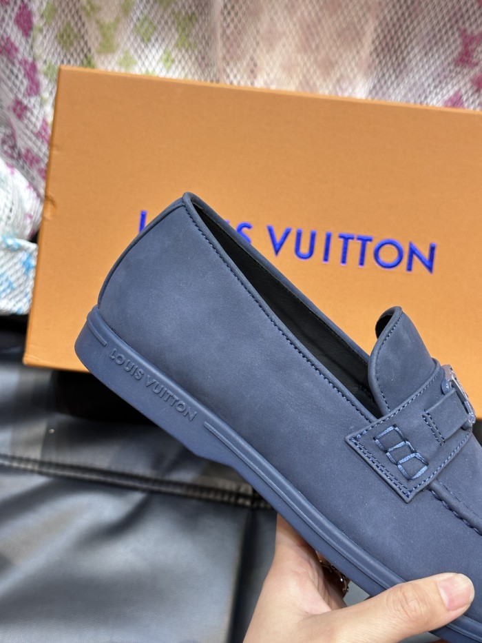 NIGO Louis Vuitton Men's Spring Autumn Solid Color Letter Print Suede Leather Casual Loafers Shoes #nigo76245