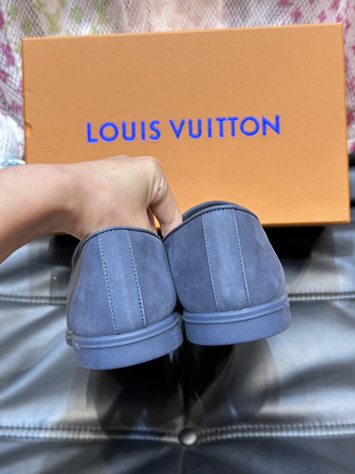 NIGO Louis Vuitton Men's Spring Autumn Solid Color Letter Print Suede Leather Casual Loafers Shoes #nigo76245
