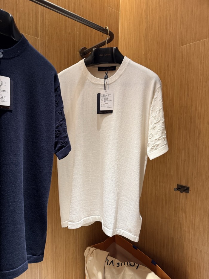 NIGO Louis Vuitton Men's Summer Solid Color Letter Printed Sleeve Cotton Round Neck Short Sleeve T-Shirt #nigo76252