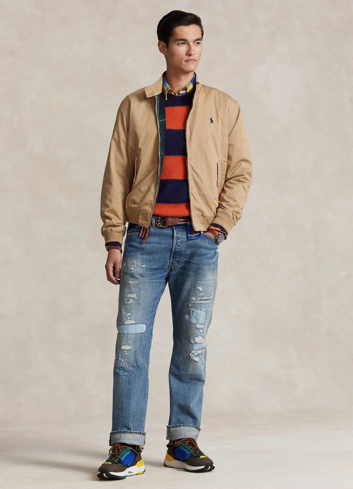 NIGO Ralph Lauren Men's Spring and Autumn Solid Color Standing Collar Zipper Long Sleeve Jacket #nigo76254