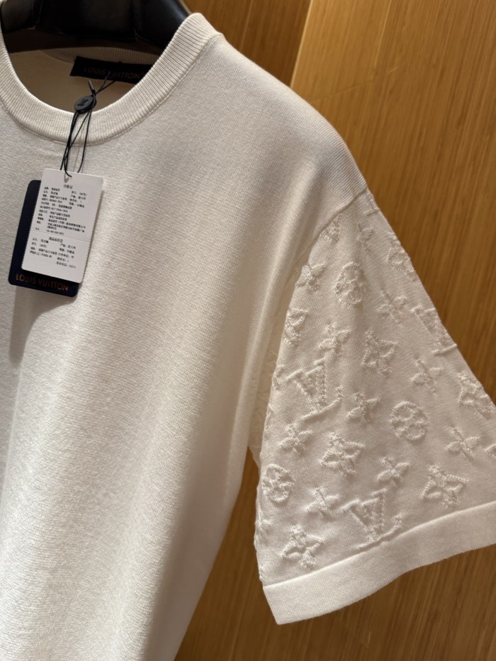 NIGO Louis Vuitton Men's Summer Solid Color Letter Printed Sleeve Cotton Round Neck Short Sleeve T-Shirt #nigo76252