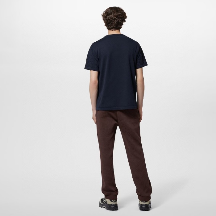 NIGO Louis Vuitton Men's Summer Solid Color Letter Printed Sleeve Cotton Round Neck Short Sleeve T-Shirt #nigo76252