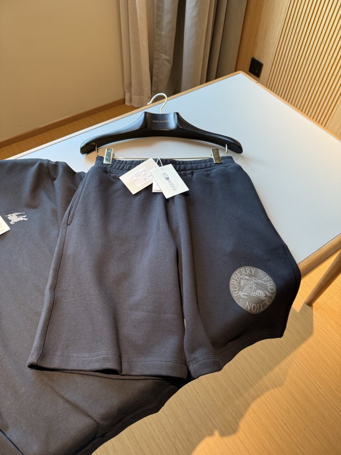 NIGO Burberry Men's Summer Solid Color Knight Pattern Printed Elastic Waist Casual Shorts #nigo76249