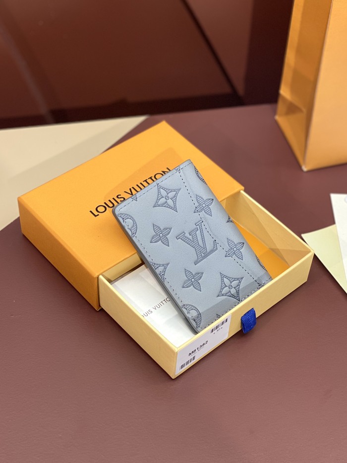 NIGO Louis Vuitton Men's Monogram Shadow Leather Long Wallet Card Case Bag Bags #nigo76255