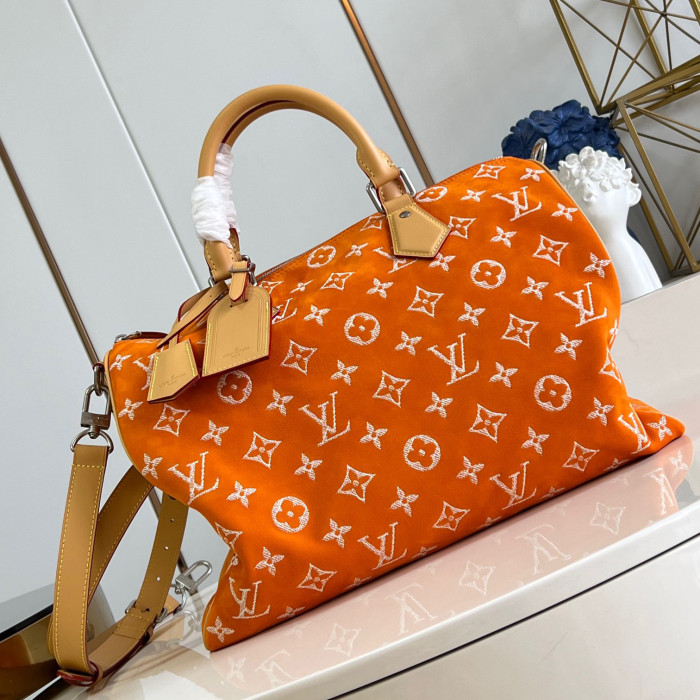NIGO Louis Vuitton Men's Fashion Solid Color Adjustable Detachable Shoulder Strap SPEEDY P9 BANDOULIÈRE 40 Handbags Leather Shoulder Bags #nigo99287