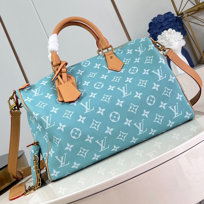 NIGO Louis Vuitton Men's Fashion Solid Color Adjustable Detachable Shoulder Strap SPEEDY P9 BANDOULIÈRE 40 Handbags Leather Shoulder Bags #nigo99287