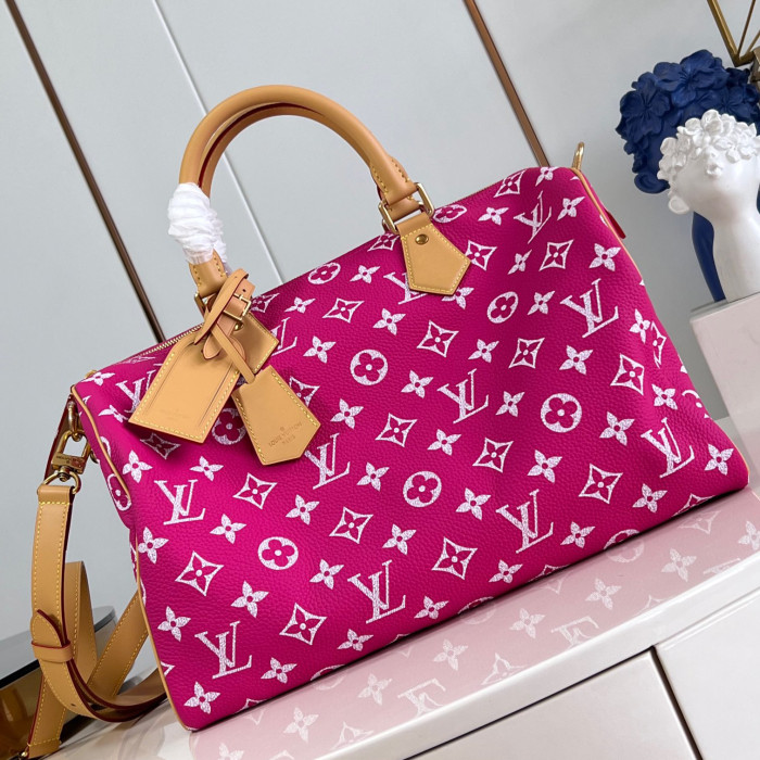NIGO Louis Vuitton Men's Fashion Solid Color Adjustable Detachable Shoulder Strap SPEEDY P9 BANDOULIÈRE 40 Handbags Leather Shoulder Bags #nigo99287
