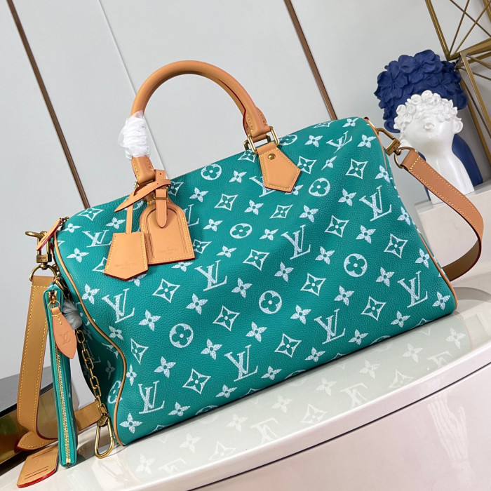 NIGO Louis Vuitton Men's Fashion Solid Color Adjustable Detachable Shoulder Strap SPEEDY P9 BANDOULIÈRE 40 Handbags Leather Shoulder Bags #nigo99287