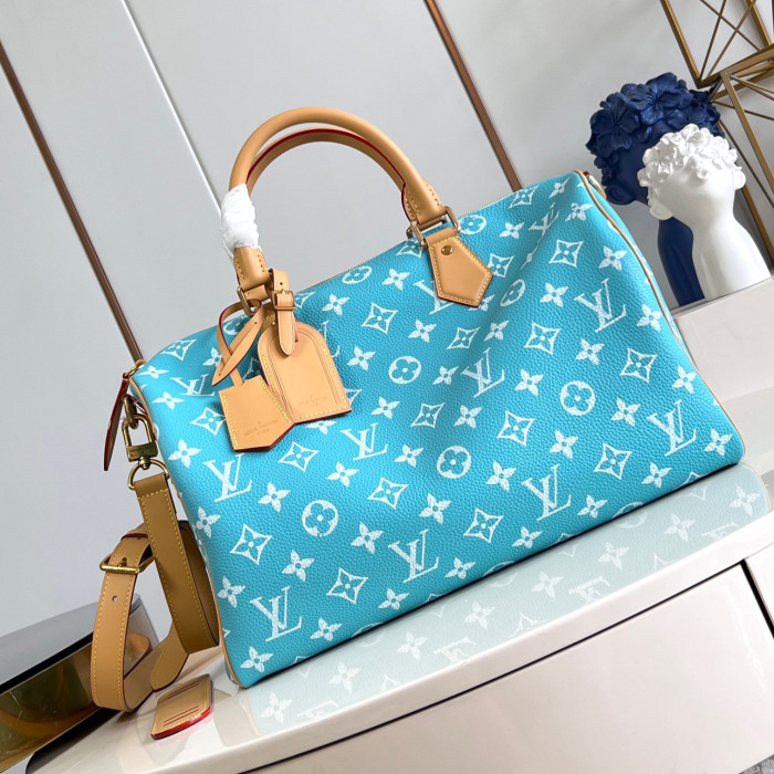 NIGO Louis Vuitton Men's Fashion Solid Color Adjustable Detachable Shoulder Strap SPEEDY P9 BANDOULIÈRE 40 Handbags Leather Shoulder Bags #nigo99287