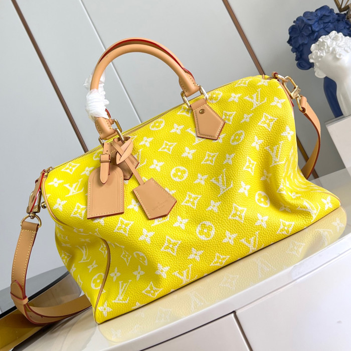 NIGO Louis Vuitton Men's Fashion Solid Color Adjustable Detachable Shoulder Strap SPEEDY P9 BANDOULIÈRE 40 Handbags Leather Shoulder Bags #nigo99287