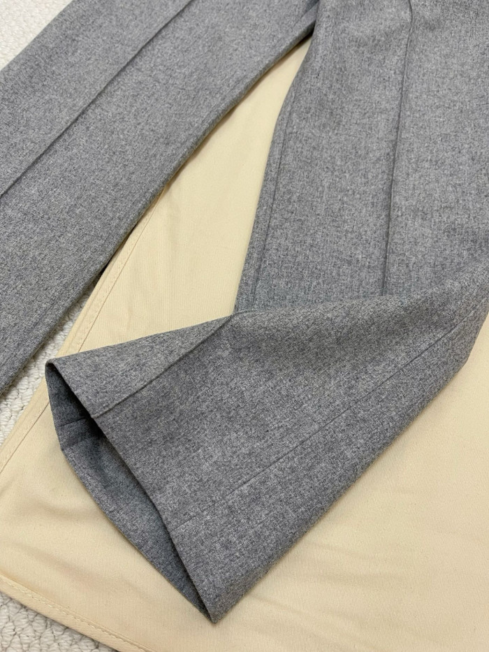 NIGO Louis Vuitton Men's Spring And Fall Solid Color Wool Fabric Drawstring Tie Casual Pants #nigo76271
