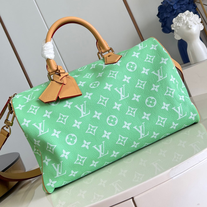 NIGO Louis Vuitton Men's Fashion Solid Color Adjustable Detachable Shoulder Strap SPEEDY P9 BANDOULIÈRE 40 Handbags Leather Shoulder Bags #nigo99287