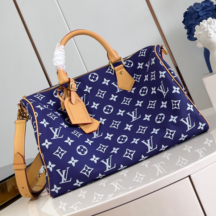 NIGO Louis Vuitton Men's Fashion Solid Color Adjustable Detachable Shoulder Strap SPEEDY P9 BANDOULIÈRE 40 Handbags Leather Shoulder Bags #nigo99287