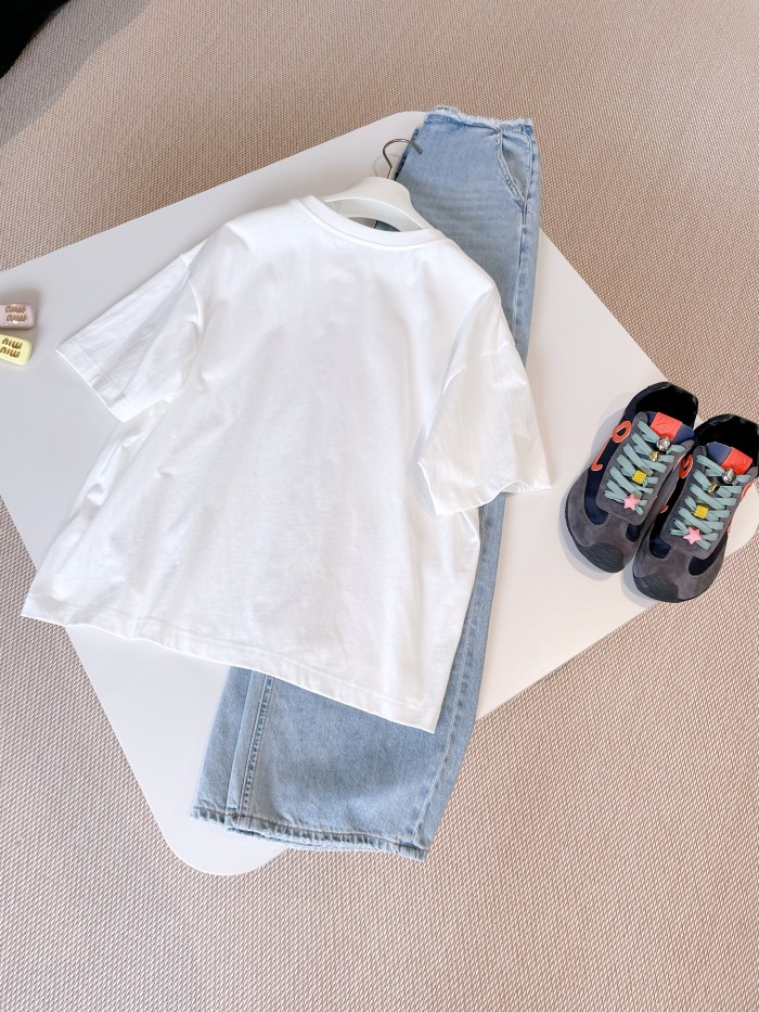 NIGO Bottega Veneta Men's Women's Summer Solid Color Round Neck Cotton Logo Printed Jersey Short Sleeve T-Shirt Ngvp #nigo1416